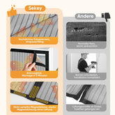 Sekey Fly Screen for Balcony Door 90x210 cm – Magnetic Insect Protection without Drilling, Tear-Resistant & Weatherproof, Light-Transmitting, with Extra Strong Magnets & 4 cm Velcro Strip – Black